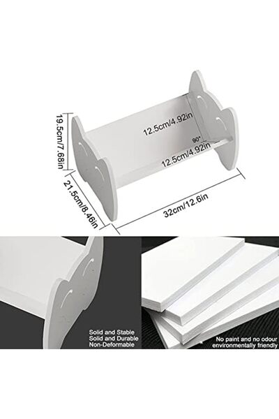 Generic White Pvc Desktop Bookshelf For Kids – Small Book Display And Storage Rack For Children’s Room