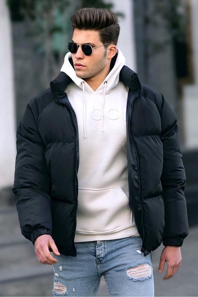 Madmext Schwarze Pufferjacke 5064