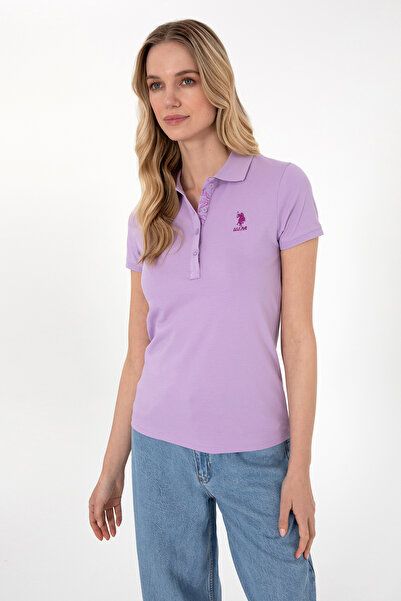 U.S. Polo Assn. Kadın Lila Basic Polo Yaka Tişört 50307689-VR034