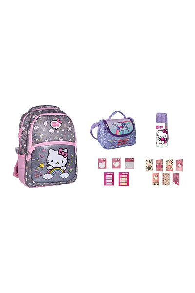 GENC DIJITAL BASKI SET ghiozdan HELLO KITTY (15 BUC.)