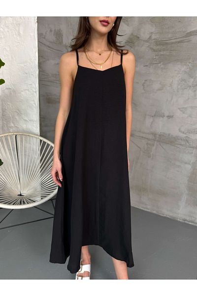 Elif Özbey Butik Black Strap Dress
