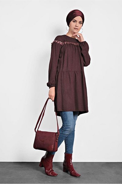 Alvina Sequined Tunic with Sequins and Tassels 40116