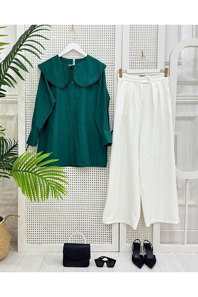 onix Wenka Palazzo Pants White