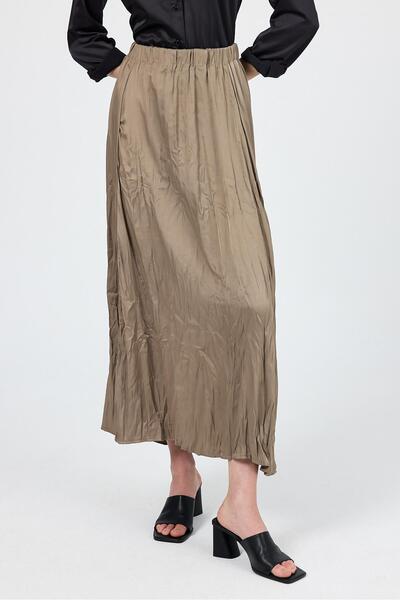 Rays Хакі Крашлі Зморшкувата Тканина Спідниця 9470