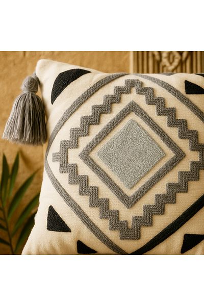 Rell Home الحديثة البوهيمي نمط العرقية منقوشة وسادة رمية مطرزة القضية 45x45 سنتيمتر و 40x40 سنتيمتر