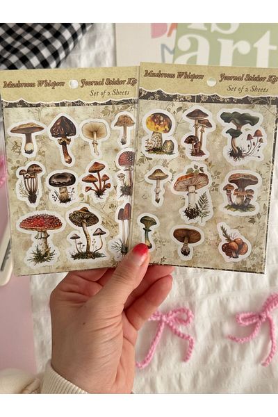 Planet Butik Mushroom Whispers Sheet 2 Sheet Sticker