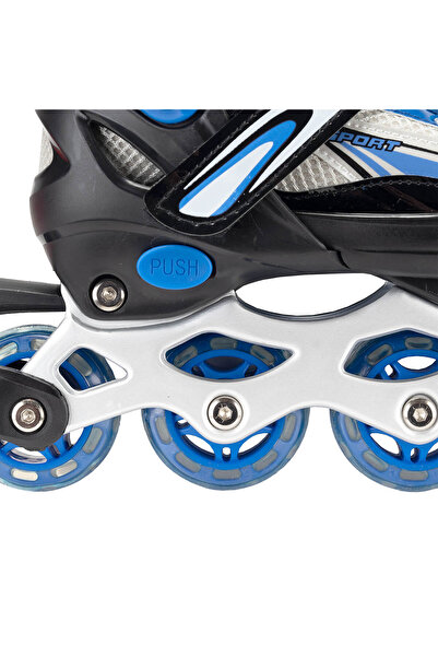 ACTION ONE Junior adjustable rollers, lighted wheels, size S (31-34), blue