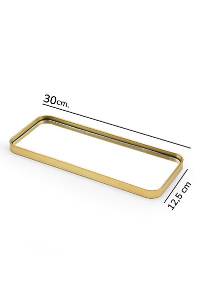Ayshe Home Concept Rectangular Mirror Wall Accessory - Presentation Rack - Presentation Tray (Multi-Purpose) 12,5X30 Cm.