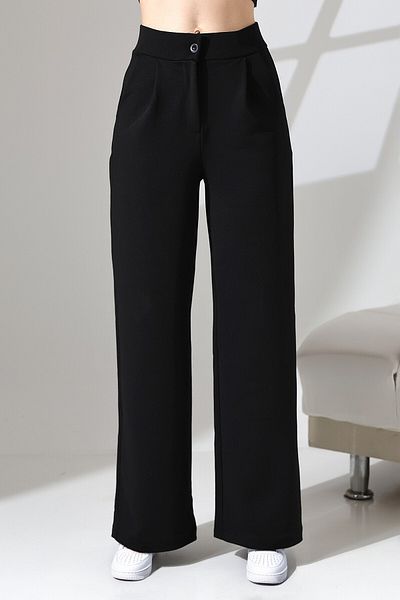 Balta Collection High Waist Lycra Palazzo Trousers - Flexible and Pleated Buttoned
