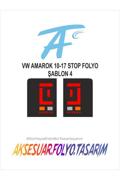 aksesuar folyo tasarım فولكس واجن أماروك 2010-2017 إيقاف احباط