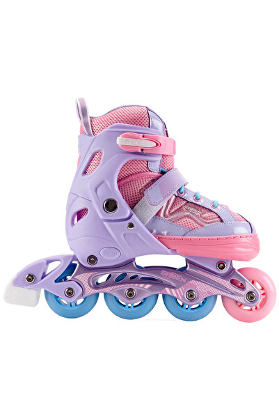 ACTION ONE Set de role Desire, cu casca, protectii si geanta transport, reglabile, mar S (31-34), roz