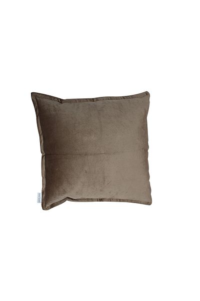Homelux Collin decorative pillowcase, velvet look, with zipper, 45x45 cm, dark brown