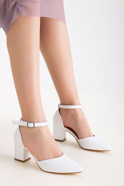 Daxstors Women's Heeled Shoes Evening Dress Stiletto Thick Heel Wedding Dress Shoes