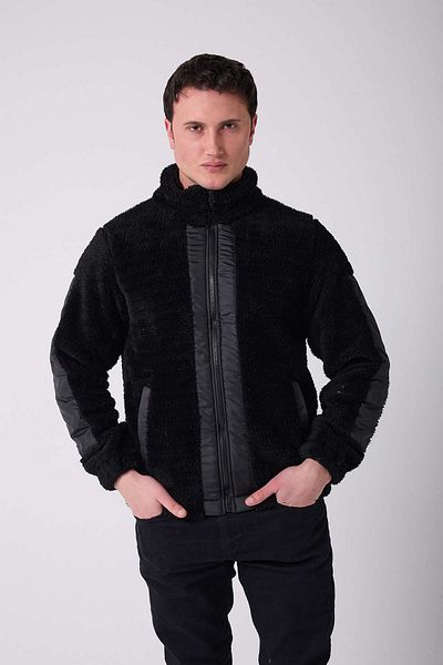 firststops Men's Black Plush Windproof Welsoft Couple Coat