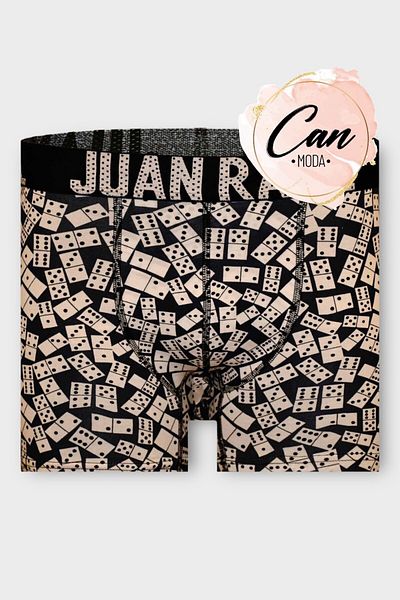 Juan Raul Domino Patterned Men's Boxers - Db235