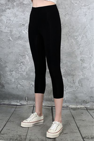 DynamicLeggings Jambiere Capri din bumbac moale viscoză-2135