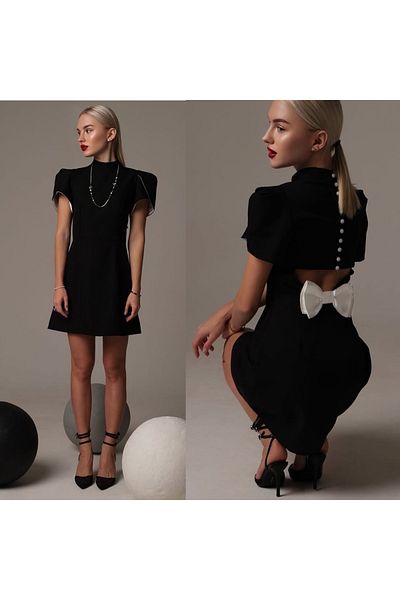 MAYHOŞ BUTİK Women's Bow Dress