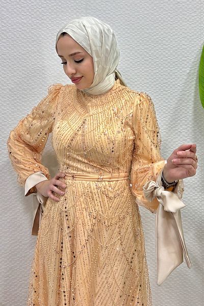 Abiye Diyarı Γυναικείο βραδινό φόρεμα Princess Model Hijab