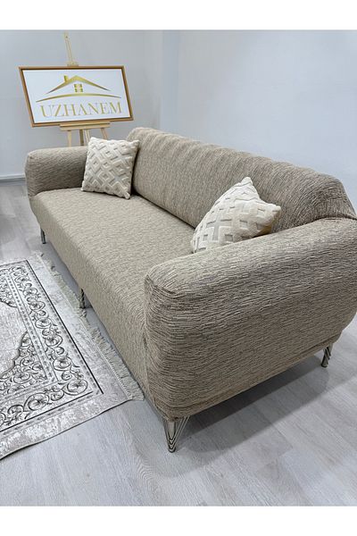 uzhanem Σετ κάλυμμα καναπέ Flexible Jacquard 3+3+1+1 Βαμβακερό - Stretch Elastic