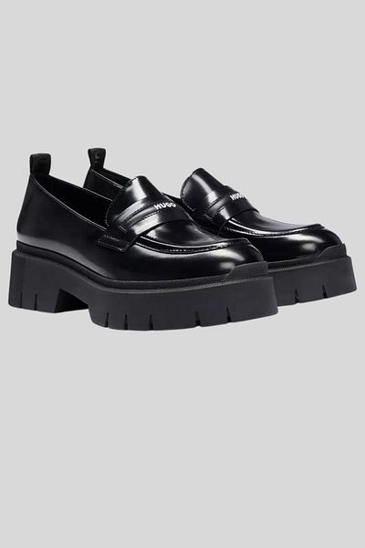 HUGO Kris Moccasin Women's Loafer Black