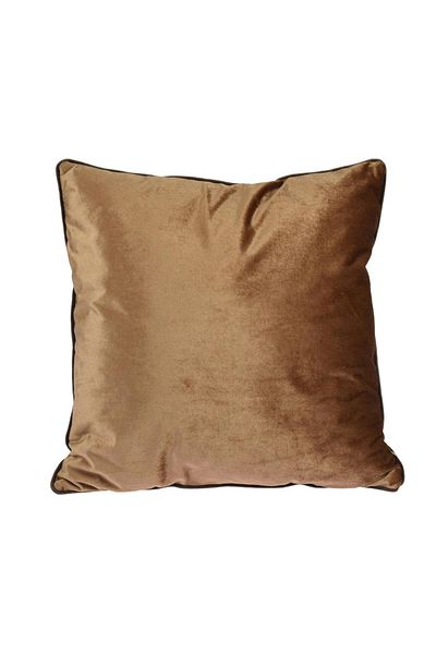 Homelux Evia Decorative Cushion, Velvet Look, 45X45 Cm, Light Brown
