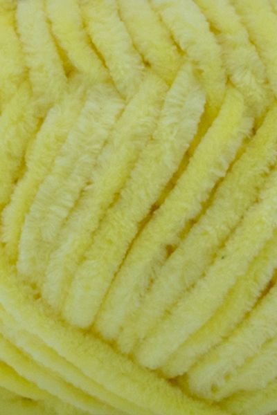 Self 3 Pack Lemon Yellow Velvet Yarn, Amigurumi, Toy, Blanket Hand Knitting Yarn, Kitten Velvet