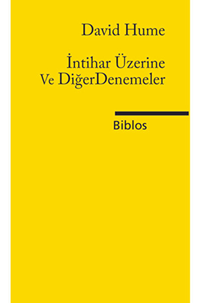 Biblos Kitabevi İntihar Üzerine ve Diğer Denemeler