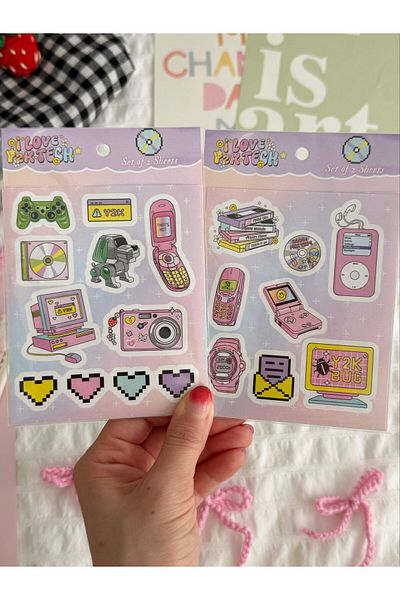 Planet Butik Love Y2K Sheet 2 Sheet Sticker