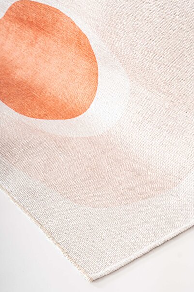 Serente Home Modern Figured Non-Slip Base Chenille Beige Tile Kitchen Rug 4165