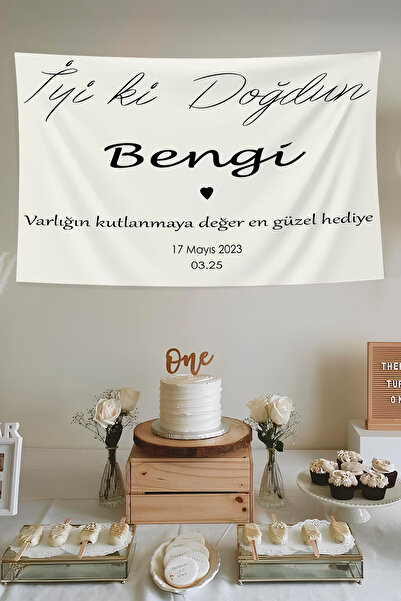 Vendini Kişiye Özel Doğum Günü Kaliteli Kumaş Duvar Örtüsü Duvar Halısı Wall ...