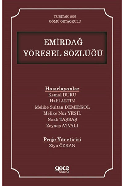 Gece Kitaplığı Emirdağ Yöresel Sözlüğü