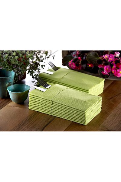 elaia Airlaid Pocketed Fabric Feeling 1/8 Waiter Folded Napkin 20 Pieces