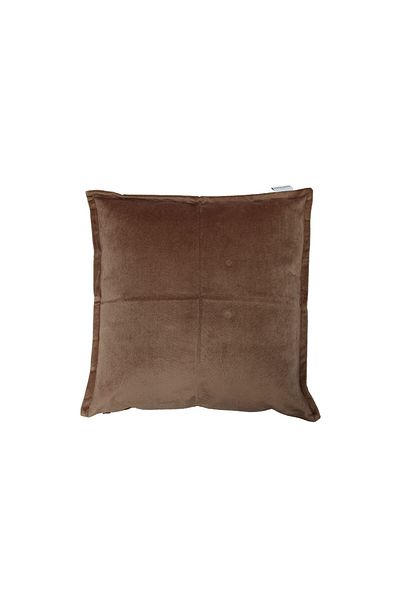 Homelux Collin decorative pillowcase, velvet look, with zipper, 45x45 cm, light brown