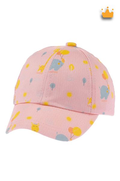 Kitti 0-18 Months 46cm Girl's Summer Patterned Expandable Hat Cap Powder Y 2300001