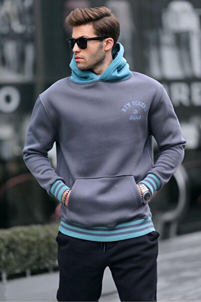 Madmext Φούτερ Καπνιστή Oversize με κουκούλα 6139