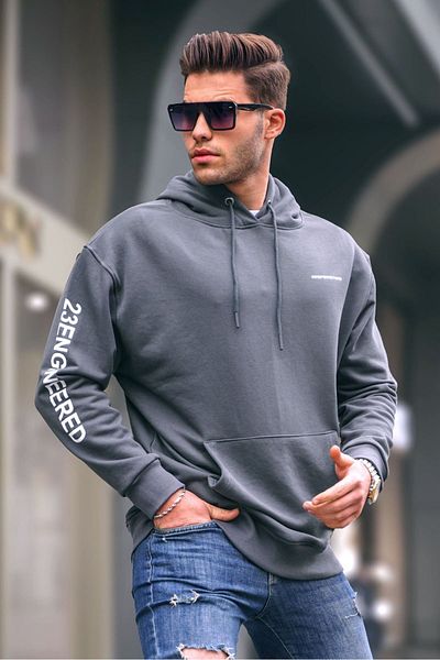 Madmext Ανδρικό φούτερ Smoked Hooded 6038