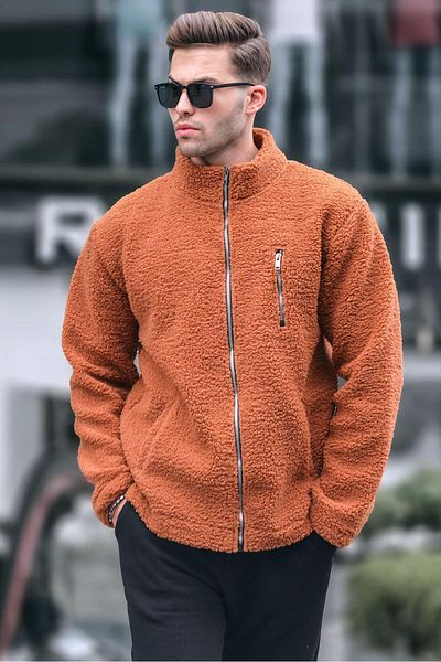 Madmext Tile Zippered Plush Sweatshirt 6152