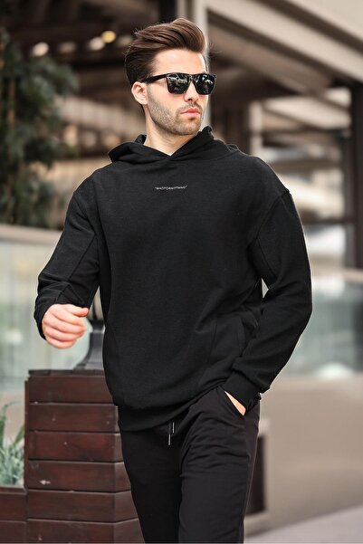 Madmext Ανδρικό φούτερ με κεντημένη κουκούλα 7050 - Λεπτομέρεια τσέπης