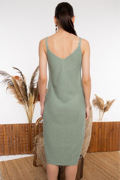 AQE FASHION Καλοκαιρινό φόρεμα με λεπτό λουράκι, μίντι φόρεμα