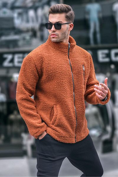 Madmext Tile Zippered Plush Sweatshirt 6152