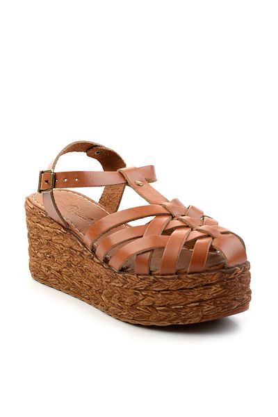 Bambi Taba Leather Women's Sandals K 05197003903