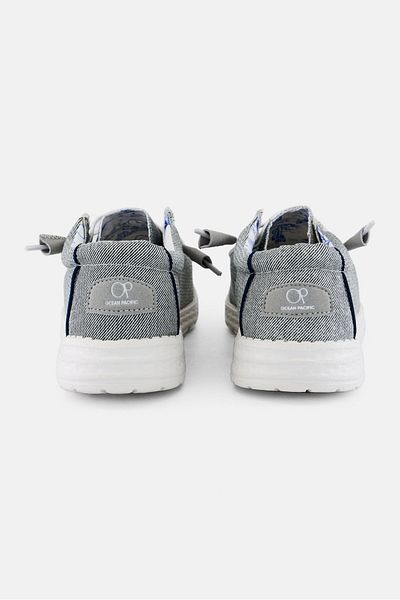 Ocean Pacific Men Lace Up Sneaker Shoe, Light Grey