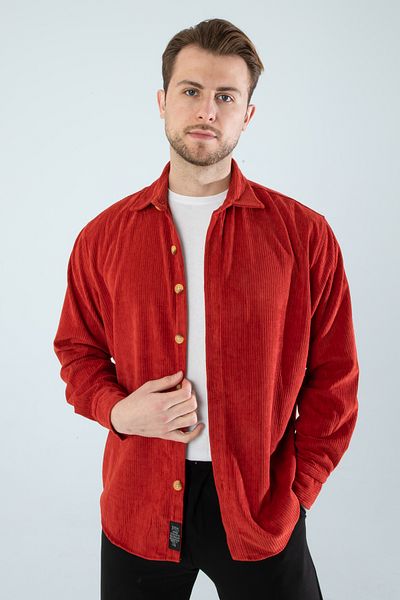 YXC Trend Maker Men's Pocketless Velvet Shirt