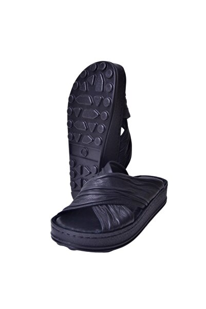 Mammamia Γυναικείες δερμάτινες παντόφλες D25YT-1430