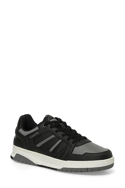 Kinetix Raybert Pu Black-Gray Men's Sports Shoes