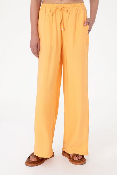U.S. Polo Assn. Women's Orange Loose Relax Fit Canvas Trousers 50300357 -Vr202