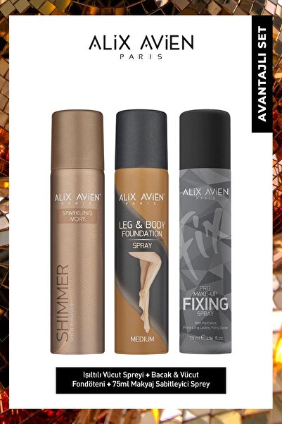 Alix Avien Uzun Süre Kalıcı Suya Dayanıklı Yüksek Kapatıcı ve Sabitleyici Etkili Vücut Makyaj Seti 04