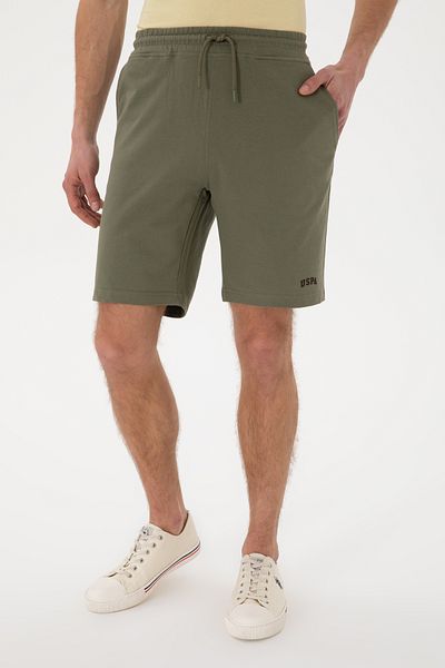 U.S. Polo Assn. Men's Dark Khaki Knitted Shorts 50305933 -Vr111