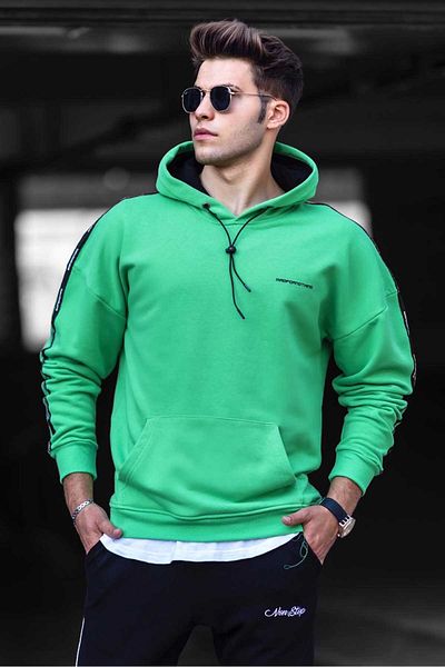 Madmext Green Hooded Sweatshirt 4721