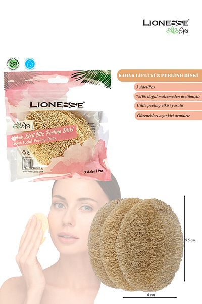 Lionesse Triple Pumpkin Fiber Facial Peeling Disc L-447